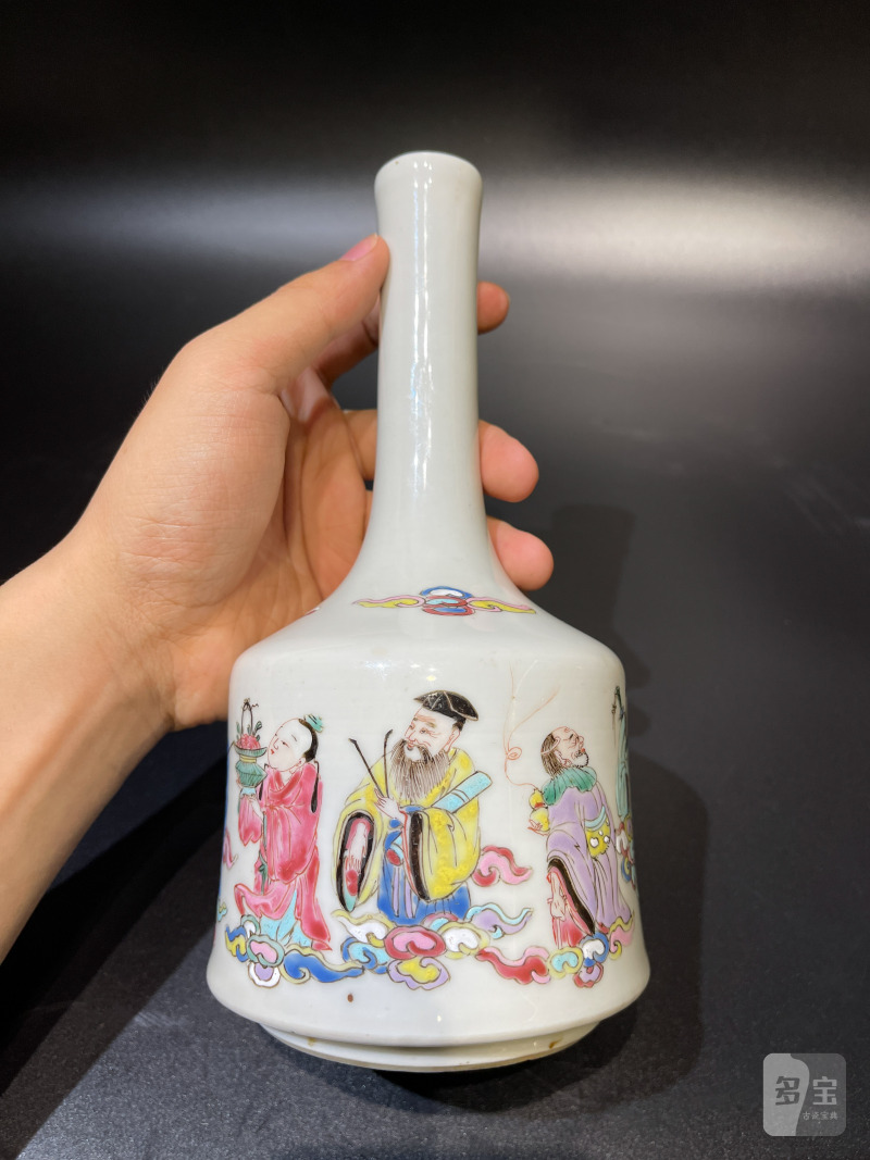 清雍正 粉彩八仙祝寿图摇玲尊 - 图6